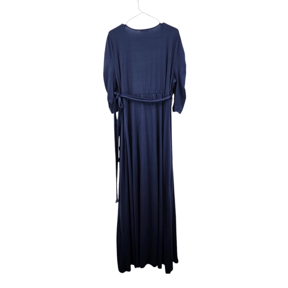 Kiyonna Women's Poly Stretch Wrap-Style Maxi Dress - 1X - Picture 6 of 8